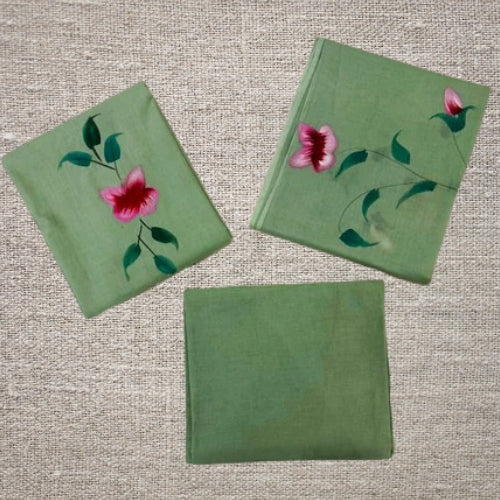 Punjabi Cotton Printed Suit Pista Green Colot