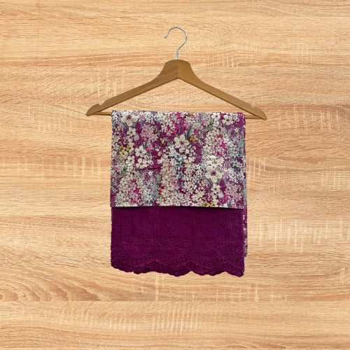 Punjabi Cotton Printed Suit Purple Color